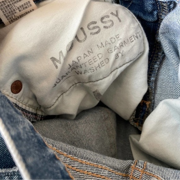MOUSSY VINTAGE Ithan Distressed Raw Hem Ripped Ankle Mid-Rise Stretch Jeans 24 - Picture 14 of 15